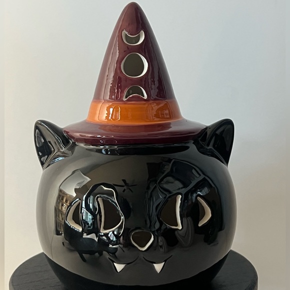 Target 🎯 Halloween Light Up Ceramic Witch Cat - Picture 2 of 2